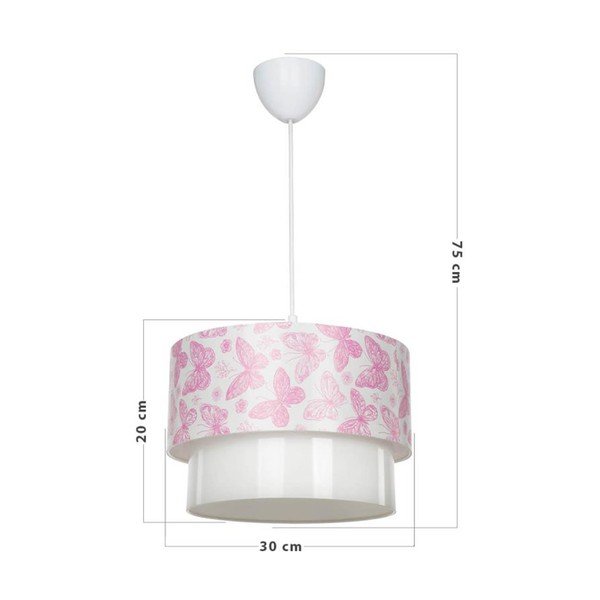 Lustră pentru copii albă/roz ø 30 cm – Squid Lighting-image-3