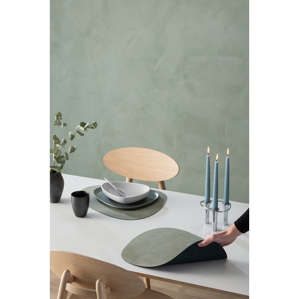 Suport pentru farfurii din piele ecologică 37x44 cm Curve L Double Nupo – LIND DNA-image-1