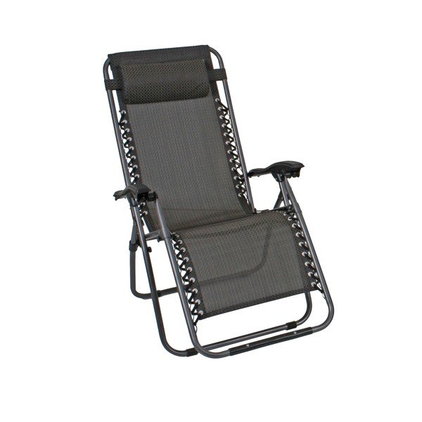 Fotoliu de grădină gri din metal Luna – Garden Pleasure-image-2