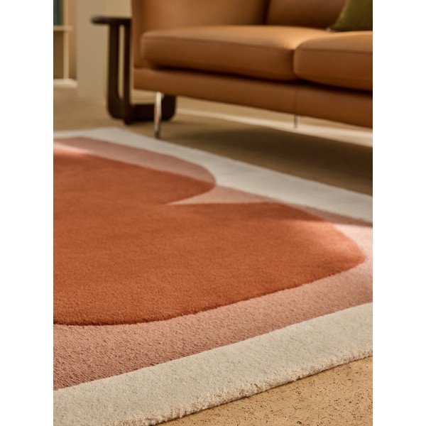 Covor portocaliu/bej țesut manual din lână 200x290 cm Kinney – MADE-image-2