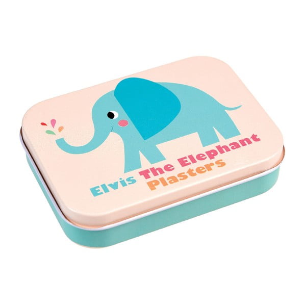 Plasturi în cutie metalică pentru copii Rex London Elvis The Elephant