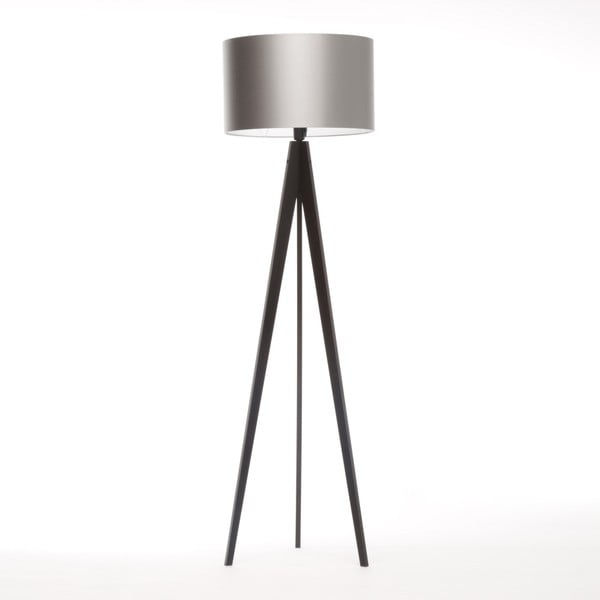 Lampadar 4room Artist, mesteacăn negru lăcuit, 150 cm, argintiu 
