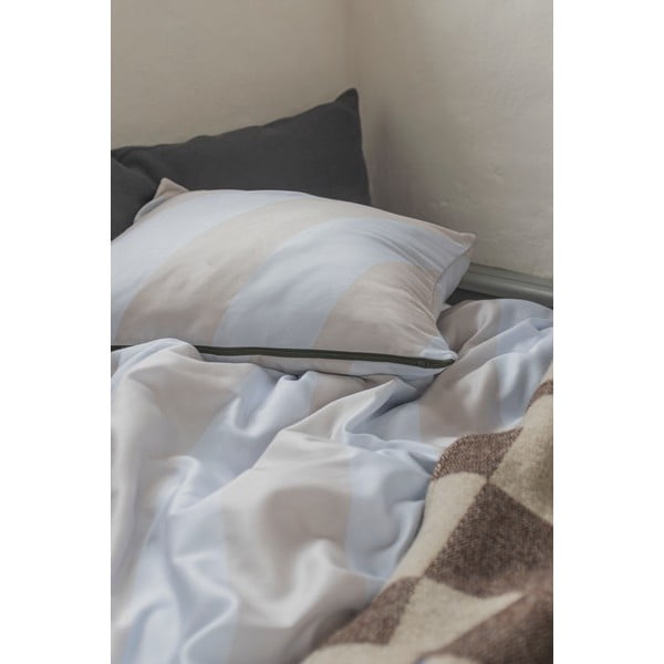 Lenjerie de pat gri deschis/bej din bumbac satinat pentru pat dublu/extinsă 200x220 cm Diagonal – Mette Ditmer Denmark-image-4