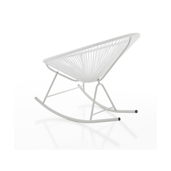 Fotoliu balansoar adecvat pentru exterior Tomasucci Numana, alb-image-2