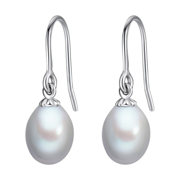 Cercei cu perlă gri argintată Chakra Pearls Loes