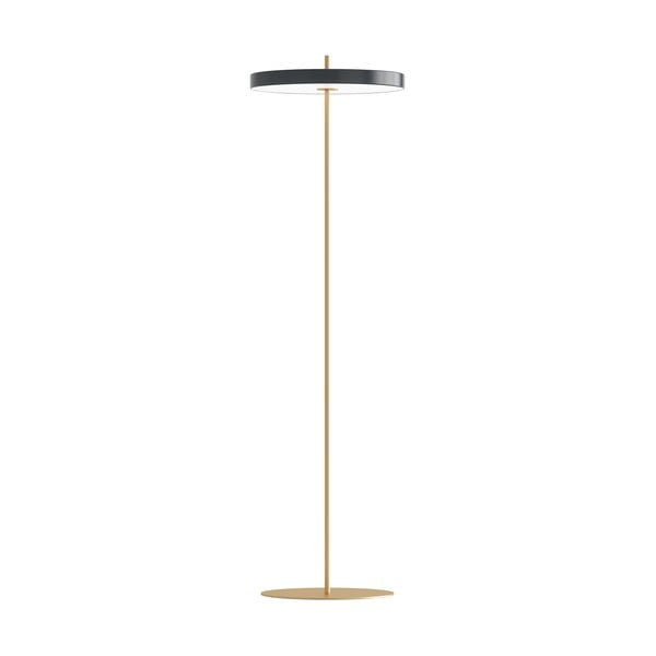 Lampadar gri antracit LED cu intensitate reglabilă cu abajur din metal (înălțime 151 cm) Asteria Floor – UMAGE
