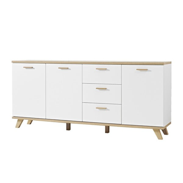 Comodă cu 3 uși și sertare Germania Oslo, alb