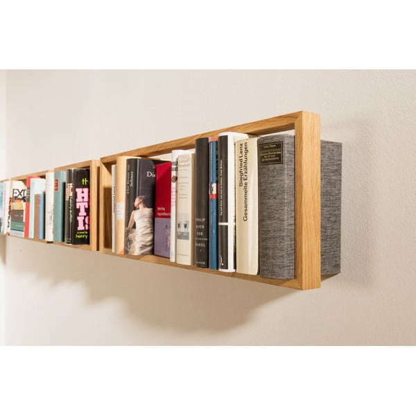 Raft de cărți din lemn de stejar das kleine b b9, înălțime 34 cm-image-1