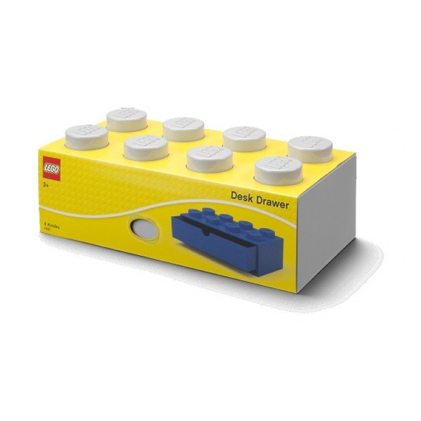 Cutie de birou cu sertar LEGO® Brick, 31,6 x 11,3 cm, gri-image-4