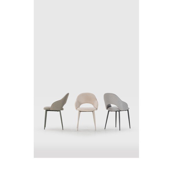 Scaune de dining gri-deschis 2 buc. tapițate Lia – Marckeric-image-1