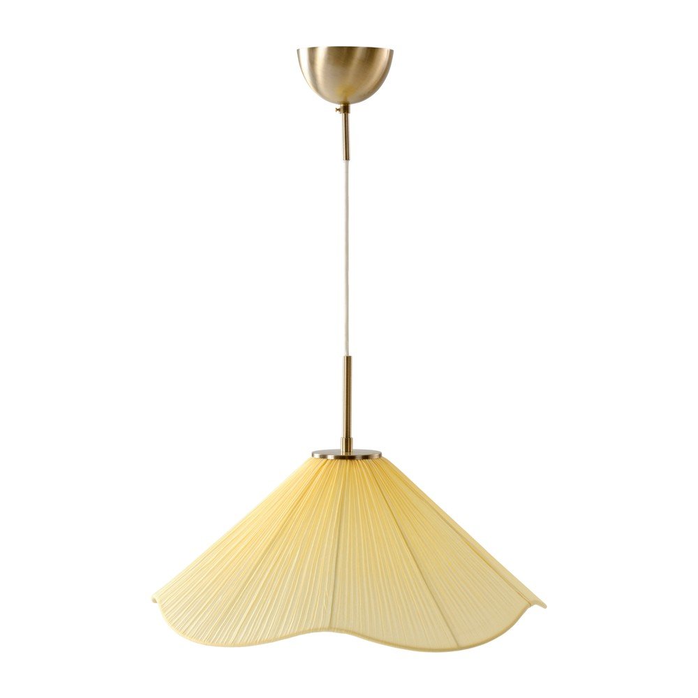 Lustră galbenă din material textil ø 50 cm Lunaria – Jotex