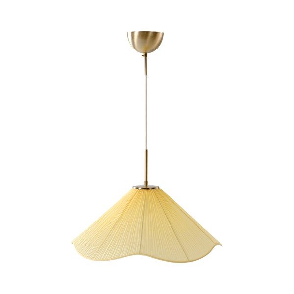 Lustră galbenă din material textil ø 50 cm Lunaria – Jotex