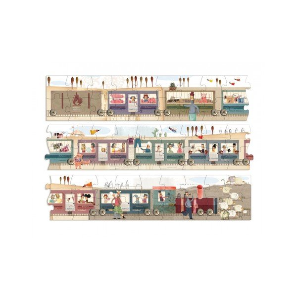 Puzzle lung Londji Cu trenul , 54 piese-image-1