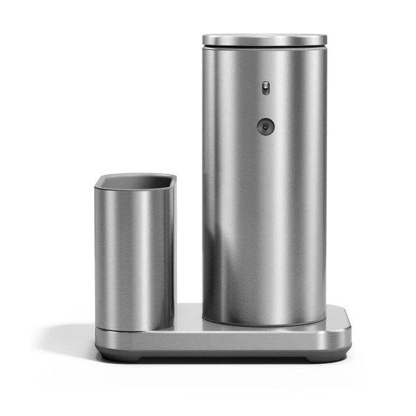 Suport pentru accesorii de spălat argintiu automat din metal – simplehuman-image-3