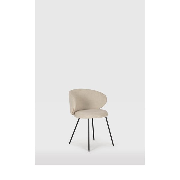 Set de scaune de sufragerie bej 2 buc. tapițat Rush – Marckeric-image-1