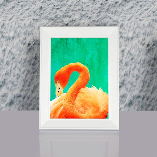 Imagine înrămată Dekorjinal Pouff Painted Flamingo, 23 x 17 cm
