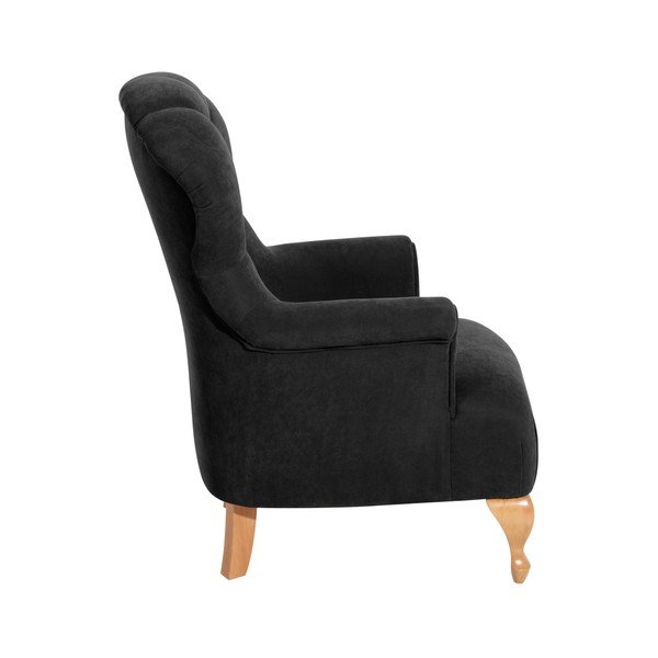 Fotoliu Max Winzer Camilla Velor, negru-image-1