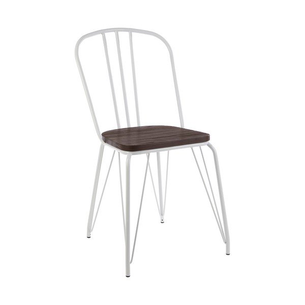 Scaun de dining alb/în culoare naturală din lemn de ulm District – Premier Housewares