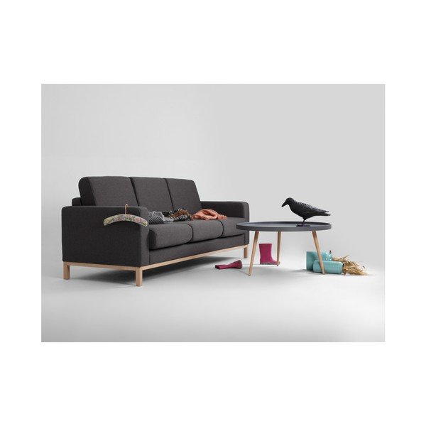 Canapea extensibilă 3 locuri Custom Form Scandic, gri antracit-image-2