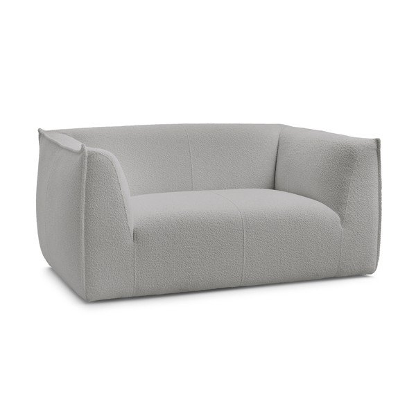 Canapea gri deschis cu tapițerie din țesătură bouclé 170 cm Giorgia – Bobochic Paris-image-3