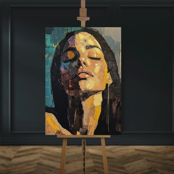 Tablou cu detalii pictate manual 70x100 cm Vivian – Styler-image-4