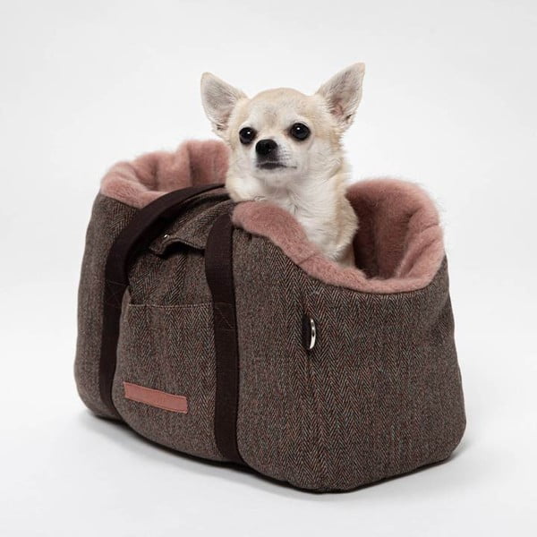 Geantă de transport pentru câini 26x36 cm Milano Herringbone S – Cloud7-image-1