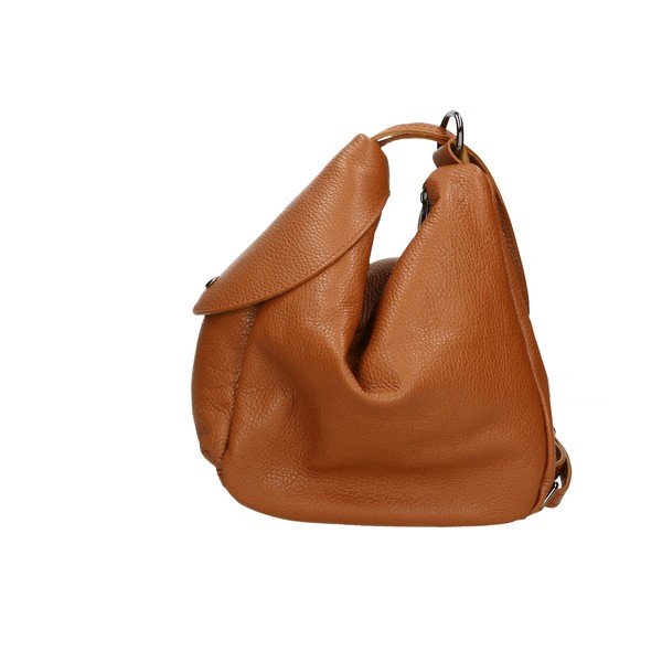 Rucsac din piele maro Chicca Borse-image-3