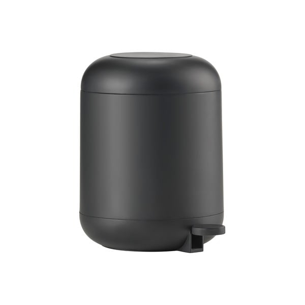 Coș de gunoi negru cu pedală din plastic 4 l Sensu – Zone