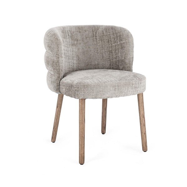 Scaun de dining gri tapițat Ilma – Bizzotto