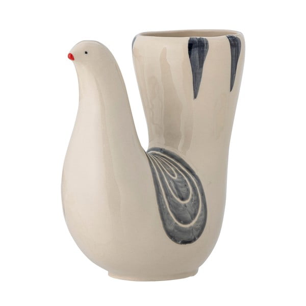 Vază crem din gresie pictată manual (înălțime 19 cm) Trudy – Bloomingville-image-2