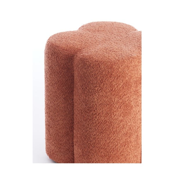 Taburet portocaliu cu tapițerie din stofă bouclé Nalani – Light & Living-image-3