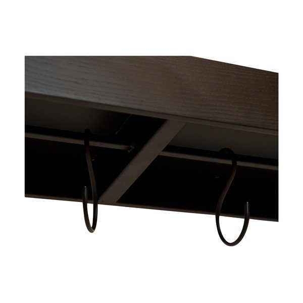 Cuier de perete negru cu raft cu aspect de lemn de frasin 120 cm Protopia – DAN-FORM Denmark-image-4