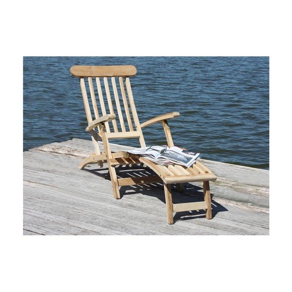 Șezlong de grădină maro din lemn masiv Java – Garden Pleasure-image-1