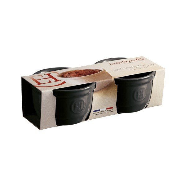 Set 2 forme ramekin din ceramică Emile Henry N°9, negru-image-1
