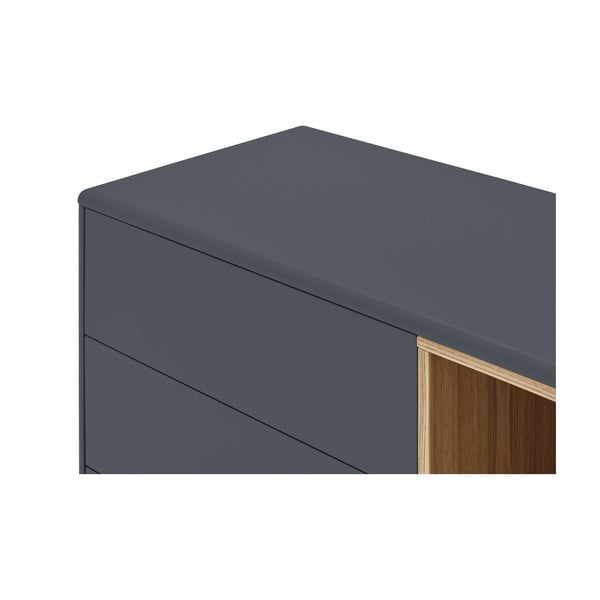 Comodă joasă de culoare gri închis 180x76 cm Corvo - Teulat-image-1