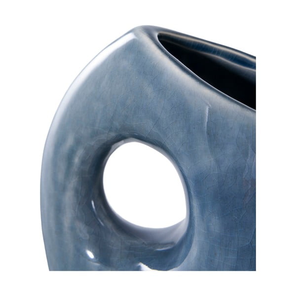 Vază albastru-închis din ceramică (înălțime 18 cm) – House Nordic-image-3