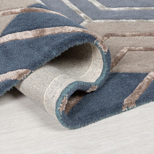 Covor din lână Flair Rugs Harlow, 160 x 230 cm, albastru-image-1