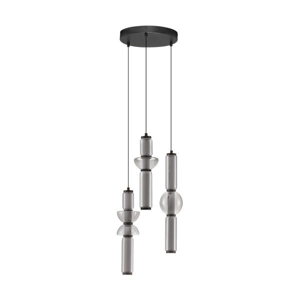 Lustră gri LED cu intensitate reglabilă din sticlă ø 38 cm Ulon – Nova Luce