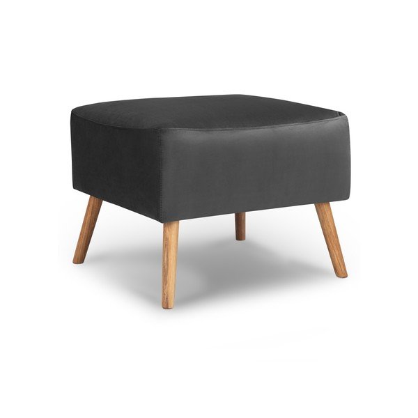 Taburet cu tapițerie de catifea Interieur 86 Elysée, gri închis-image-3