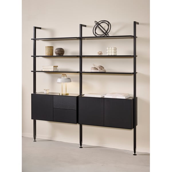 Bibliotecă neagră 98x210 cm Edge by Hammel – Hammel Furniture-image-1