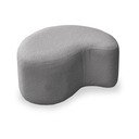 Taburet gri cu tapițerie din stofă bouclé Miuf – Miuform