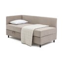 Pat taupe tapițat cu spațiu de depozitare cu saltea 90x200 cm Avela – Bonami Selection