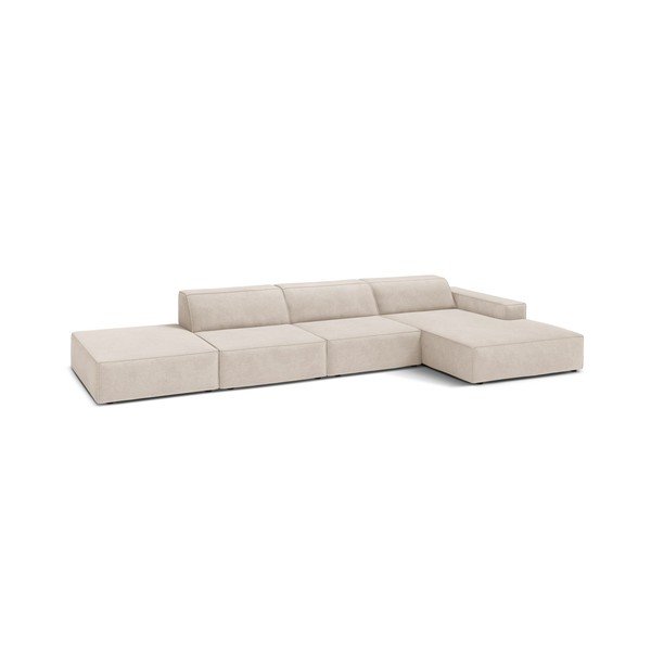 Colțar modular crem (cu colț pe partea dreaptă/cu șezlong) Jodie – Micadoni -image-1