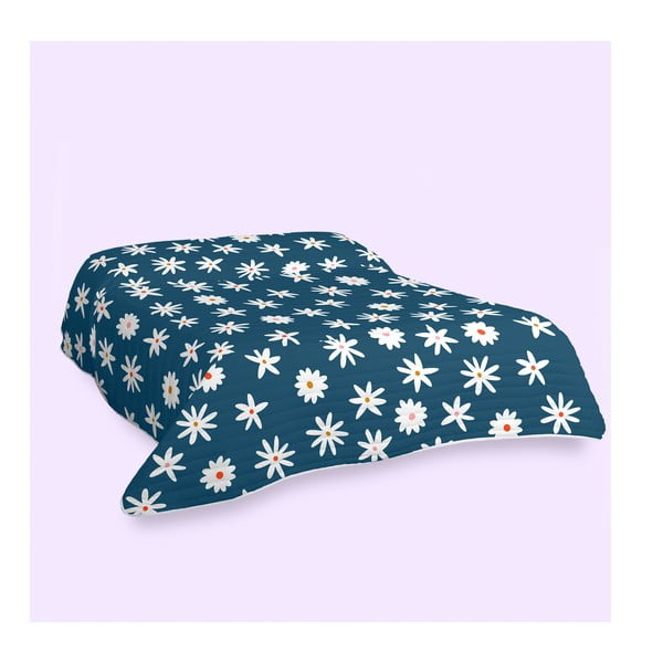 Cuvertură albastră matlasată 270x260 cm Margaret – Aware-image-1