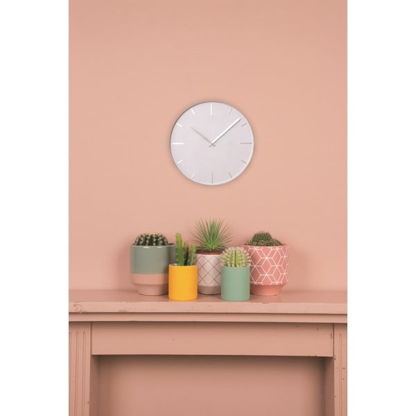 Ceas de perete Present Time Minimal, alb-image-1