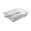 Scurgător vase din oțel inoxidabil Metaltex Rectangular Lava, negru