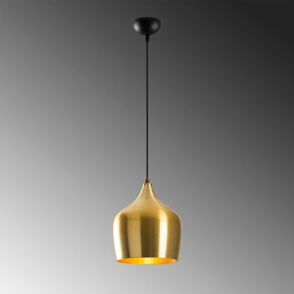 Lustră aurie cu abajur din metal ø 22 cm Dodo – Opviq lights-image-4