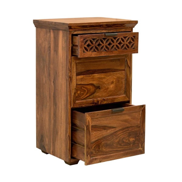 Comodă din lemn masiv de palisandru Massive Home Rosie, lungime 55 cm-image-1