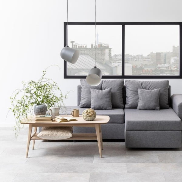 Masă de cafea cu baza din lemn de stejar Actona Woodstock, 120 x 60 cm-image-1