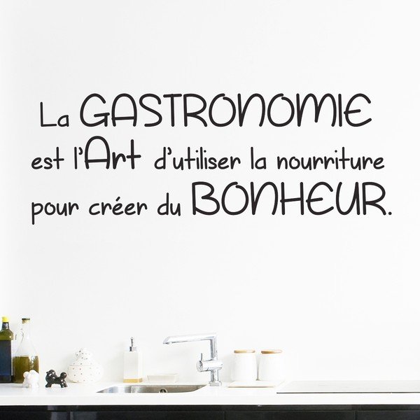 Autocolant negru Ambiance Quote La Gastronomie-image-1